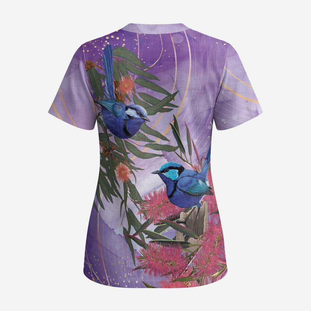 Australia Splendid Fairy Wren on Eucalyptus Scrub Top Epilepsy Awareness - Aussie Hoodie