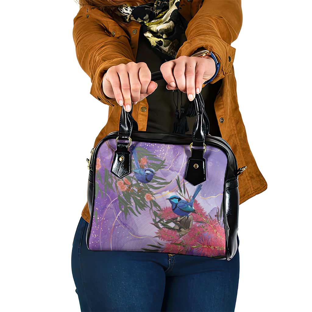 Australia Splendid Fairy Wren on Eucalyptus Shoulder Handbag Epilepsy Awareness - Aussie Hoodie