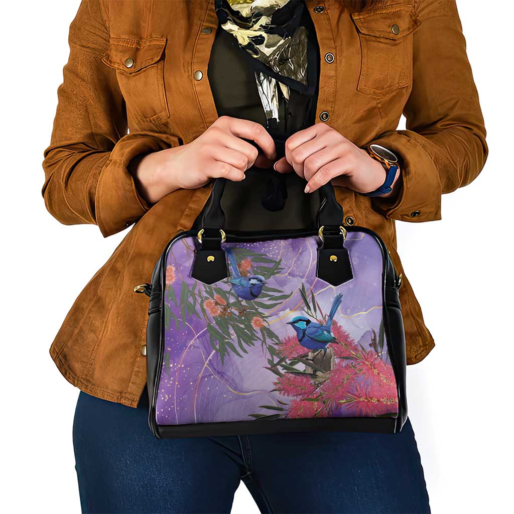 Australia Splendid Fairy Wren on Eucalyptus Shoulder Handbag Epilepsy Awareness - Aussie Hoodie