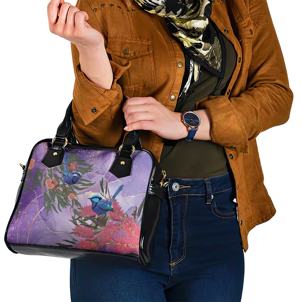 Australia Splendid Fairy Wren on Eucalyptus Shoulder Handbag Epilepsy Awareness - Aussie Hoodie