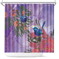 Australia Splendid Fairy Wren on Eucalyptus Shower Curtain Epilepsy Awareness - Aussie Hoodie