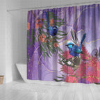 Australia Splendid Fairy Wren on Eucalyptus Shower Curtain Epilepsy Awareness - Aussie Hoodie