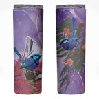 Australia Splendid Fairy Wren on Eucalyptus Skinny Tumbler Epilepsy Awareness - Aussie Hoodie