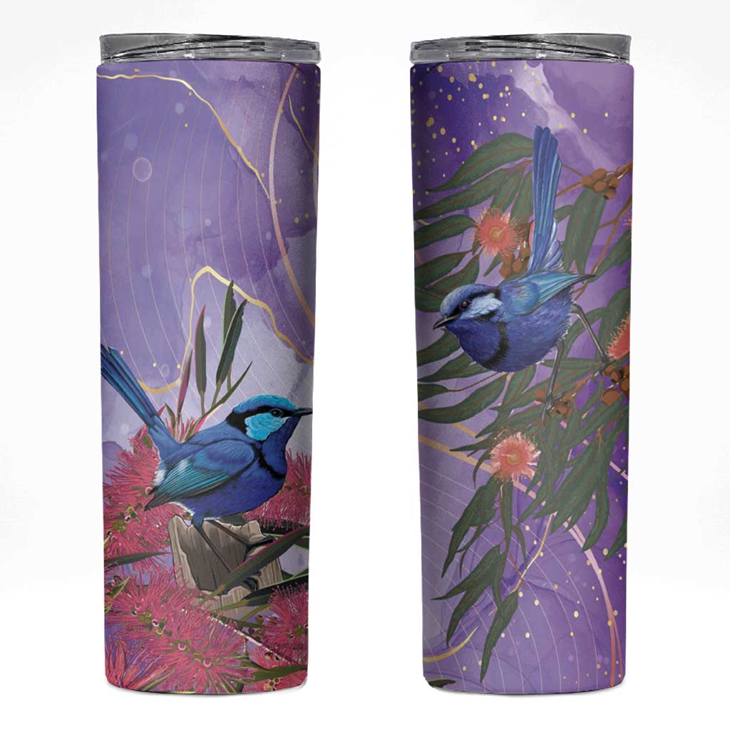 Australia Splendid Fairy Wren on Eucalyptus Skinny Tumbler Epilepsy Awareness - Aussie Hoodie
