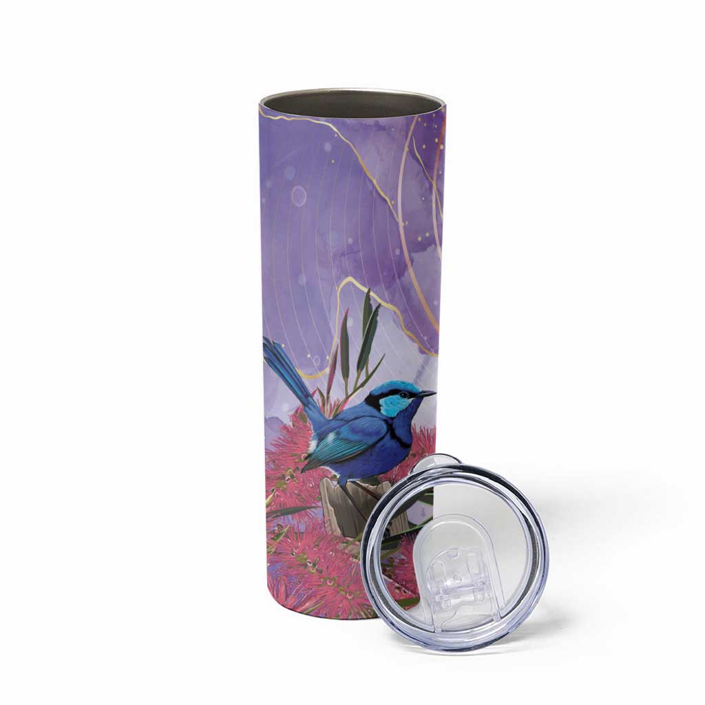 Australia Splendid Fairy Wren on Eucalyptus Skinny Tumbler Epilepsy Awareness - Aussie Hoodie