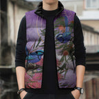 Australia Splendid Fairy Wren on Eucalyptus Sleeveless Puffer Jacket Epilepsy Awareness - Aussie Hoodie