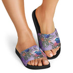 Australia Splendid Fairy Wren on Eucalyptus Slide Sandals Epilepsy Awareness - Aussie Hoodie