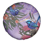 Australia Splendid Fairy Wren on Eucalyptus Spare Tire Cover Epilepsy Awareness - Aussie Hoodie