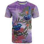 Australia Splendid Fairy Wren on Eucalyptus T Shirt Epilepsy Awareness - Aussie Hoodie