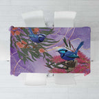 Australia Splendid Fairy Wren on Eucalyptus Tablecloth Epilepsy Awareness - Aussie Hoodie