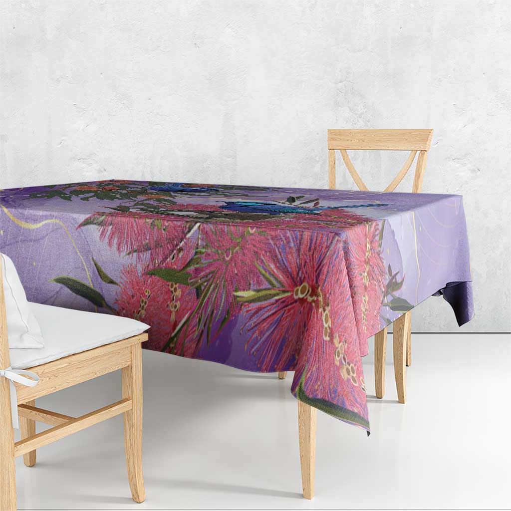 Australia Splendid Fairy Wren on Eucalyptus Tablecloth Epilepsy Awareness - Aussie Hoodie
