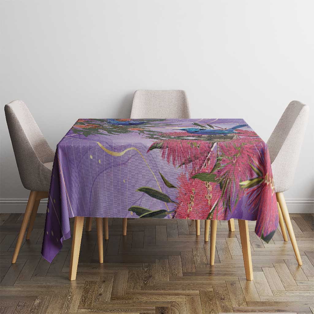 Australia Splendid Fairy Wren on Eucalyptus Tablecloth Epilepsy Awareness - Aussie Hoodie