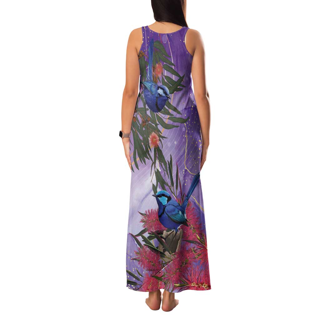 Australia Splendid Fairy Wren on Eucalyptus Tank Maxi Dress Epilepsy Awareness - Aussie Hoodie