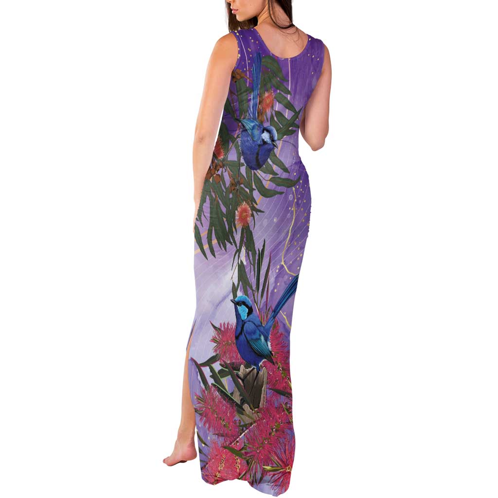 Australia Splendid Fairy Wren on Eucalyptus Tank Maxi Dress Epilepsy Awareness - Aussie Hoodie