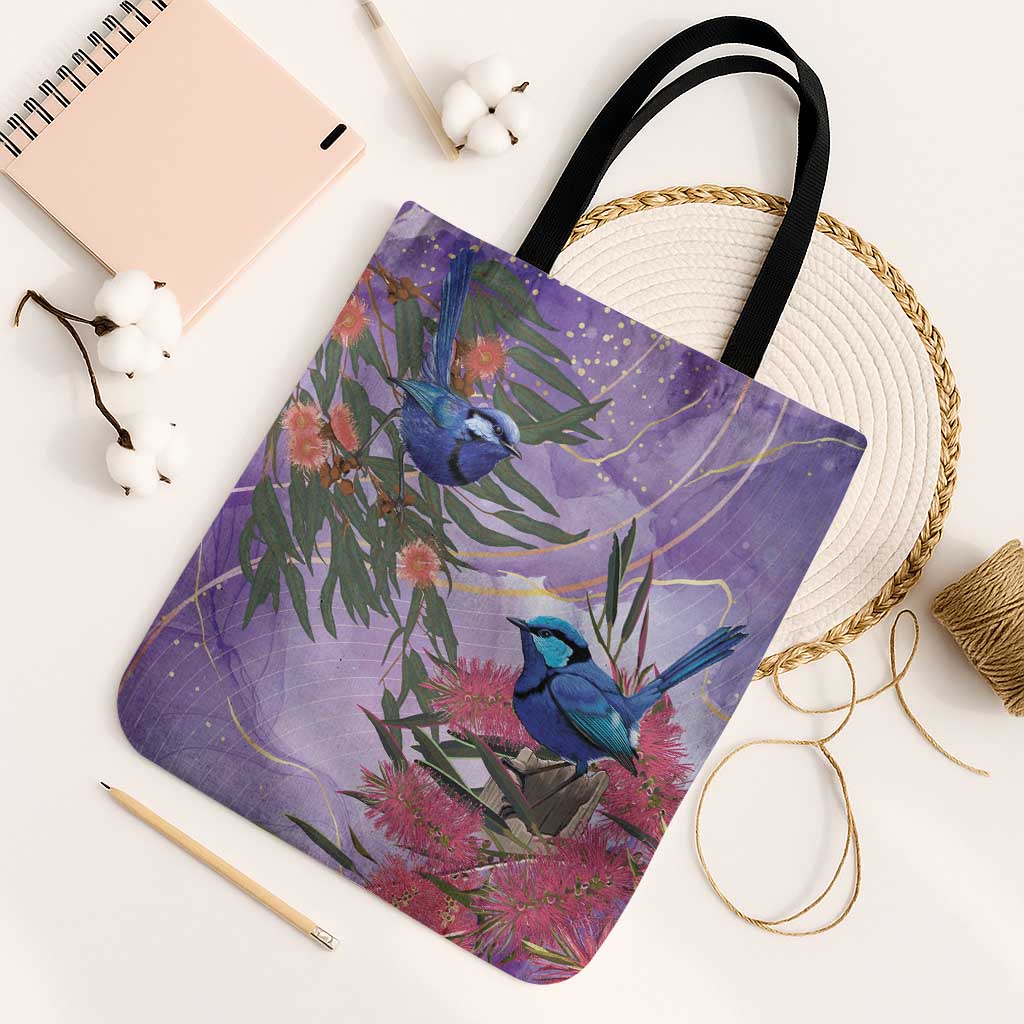 Australia Splendid Fairy Wren on Eucalyptus Tote Bag Epilepsy Awareness - Aussie Hoodie