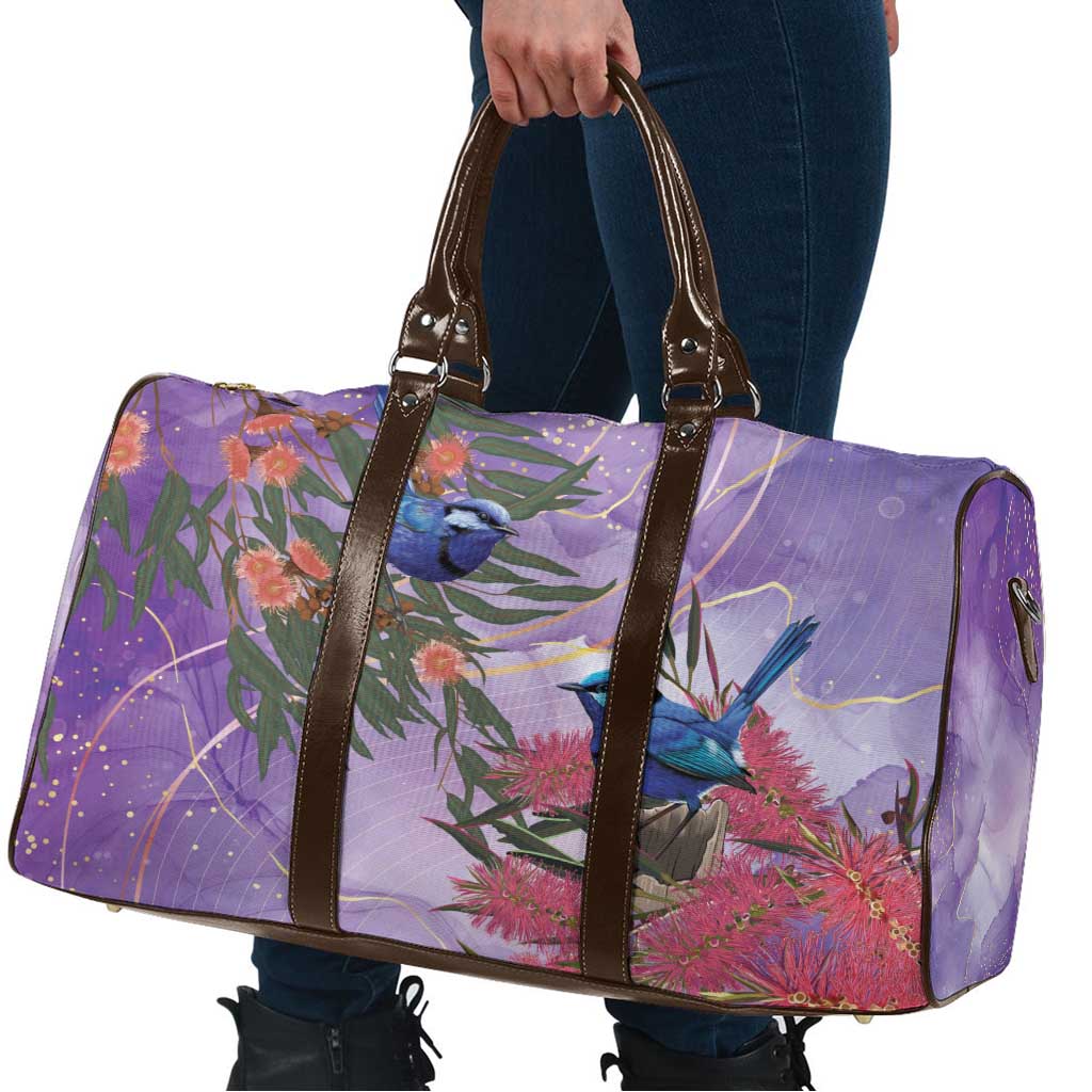 Australia Splendid Fairy Wren on Eucalyptus Travel Bag Epilepsy Awareness - Aussie Hoodie