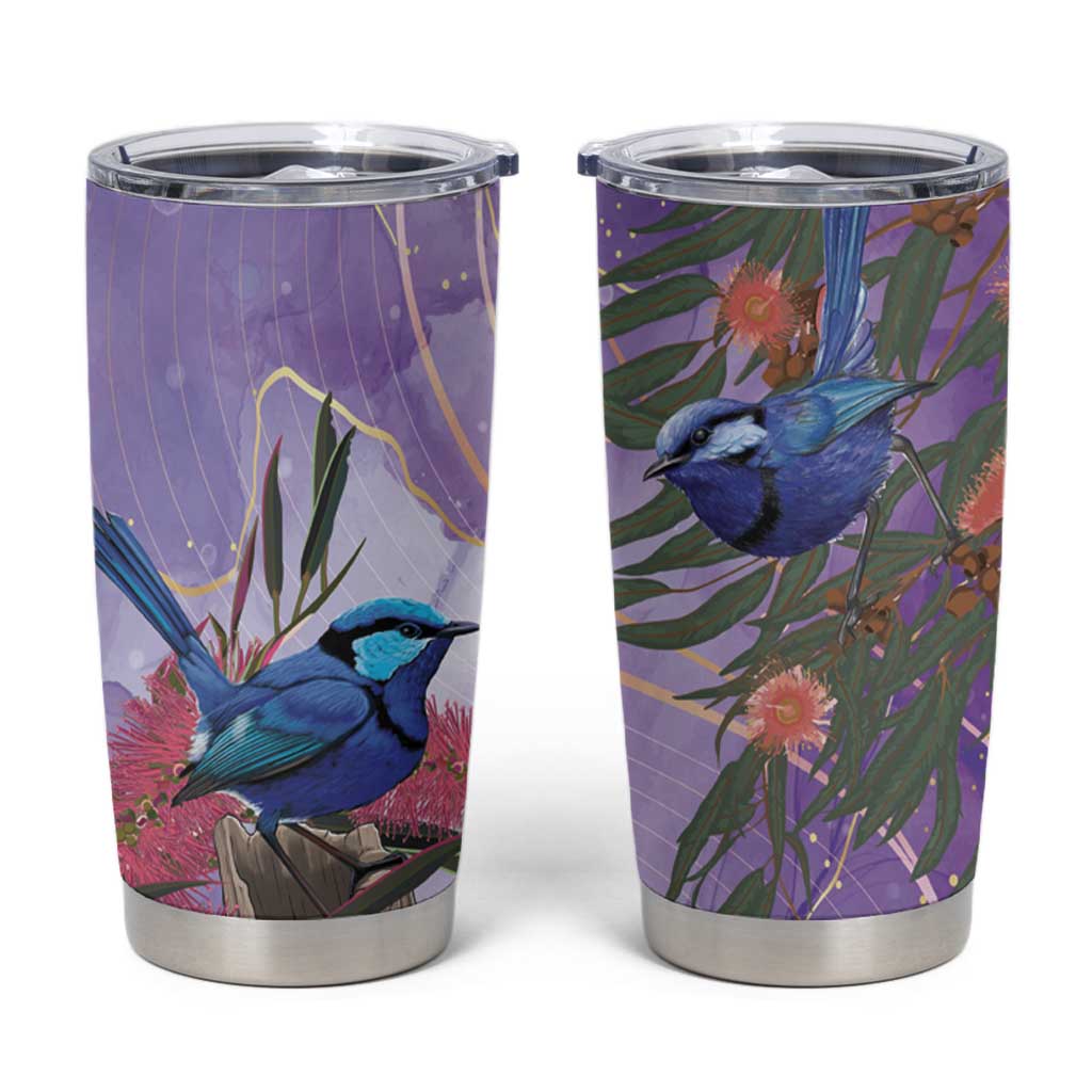 Australia Splendid Fairy Wren on Eucalyptus Tumbler Cup Epilepsy Awareness - Aussie Hoodie