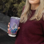 Australia Splendid Fairy Wren on Eucalyptus Tumbler Cup Epilepsy Awareness - Aussie Hoodie