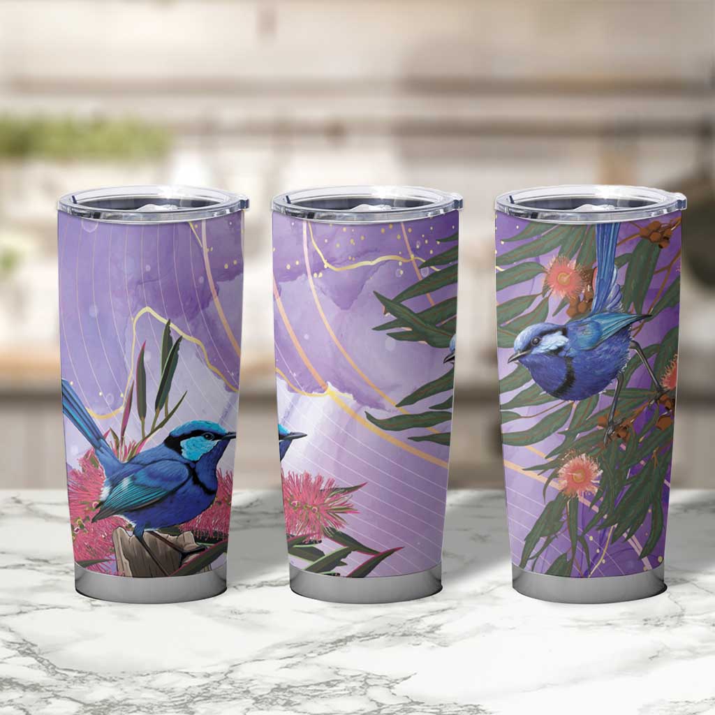 Australia Splendid Fairy Wren on Eucalyptus Tumbler Cup Epilepsy Awareness - Aussie Hoodie