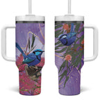 Australia Splendid Fairy Wren on Eucalyptus Tumbler With Handle Epilepsy Awareness - Aussie Hoodie