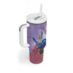 Australia Splendid Fairy Wren on Eucalyptus Tumbler With Handle Epilepsy Awareness - Aussie Hoodie