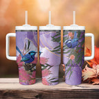 Australia Splendid Fairy Wren on Eucalyptus Tumbler With Handle Epilepsy Awareness - Aussie Hoodie