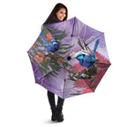 Australia Splendid Fairy Wren on Eucalyptus Umbrella Epilepsy Awareness - Aussie Hoodie