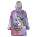 Australia Splendid Fairy Wren on Eucalyptus Wearable Blanket Hoodie Epilepsy Awareness - Aussie Hoodie