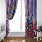 Australia Splendid Fairy Wren on Eucalyptus Window Curtain Epilepsy Awareness - Aussie Hoodie