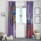 Australia Splendid Fairy Wren on Eucalyptus Window Curtain Epilepsy Awareness - Aussie Hoodie