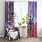 Australia Splendid Fairy Wren on Eucalyptus Window Curtain Epilepsy Awareness - Aussie Hoodie