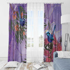 Australia Splendid Fairy Wren on Eucalyptus Window Curtain Epilepsy Awareness - Aussie Hoodie