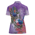 Australia Splendid Fairy Wren on Eucalyptus Women Polo Shirt Epilepsy Awareness - Aussie Hoodie