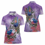 Australia Splendid Fairy Wren on Eucalyptus Women Polo Shirt Epilepsy Awareness - Aussie Hoodie