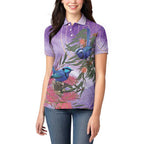 Australia Splendid Fairy Wren on Eucalyptus Women Polo Shirt Epilepsy Awareness - Aussie Hoodie