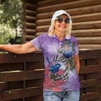 Australia Splendid Fairy Wren on Eucalyptus Women Polo Shirt Epilepsy Awareness - Aussie Hoodie