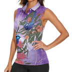 Australia Splendid Fairy Wren on Eucalyptus Women Sleeveless Polo Shirt Epilepsy Awareness - Aussie Hoodie