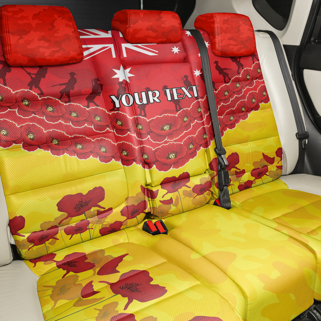 Custom Sun Football Back Car Seat Cover ANZAC Lest We Forget