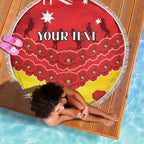 Custom Sun Football Beach Blanket ANZAC Lest We Forget