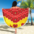Custom Sun Football Beach Blanket ANZAC Lest We Forget