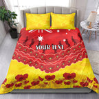 Custom Sun Football Bedding Set ANZAC Lest We Forget