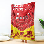 Custom Sun Football Blanket ANZAC Lest We Forget