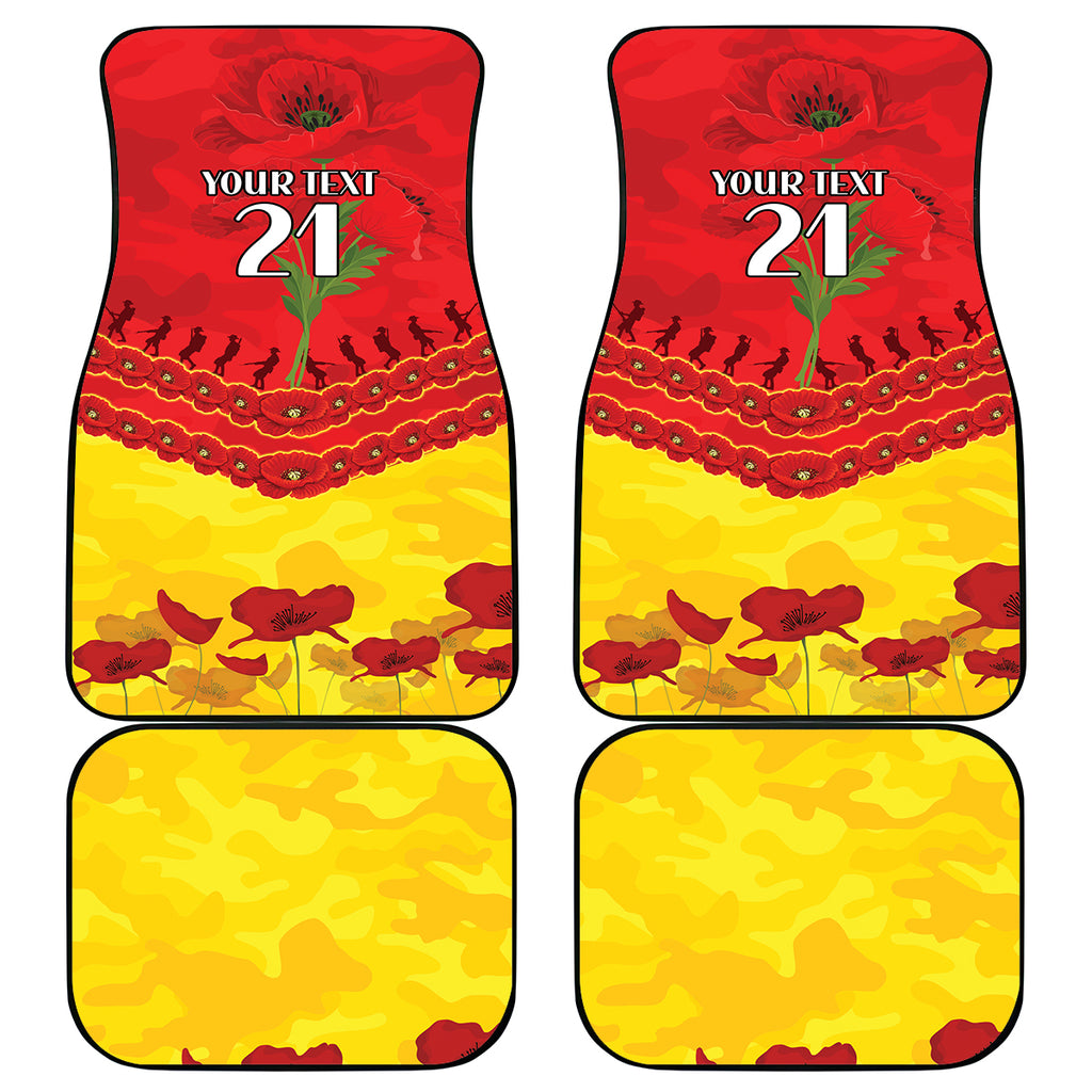 Custom Sun Football Car Mats ANZAC Lest We Forget