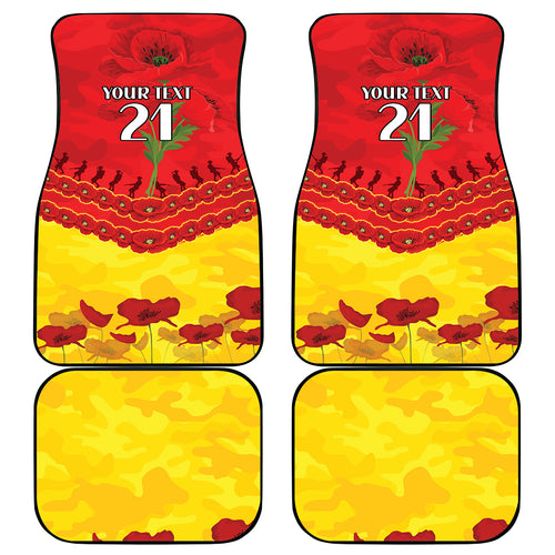 Custom Sun Football Car Mats ANZAC Lest We Forget