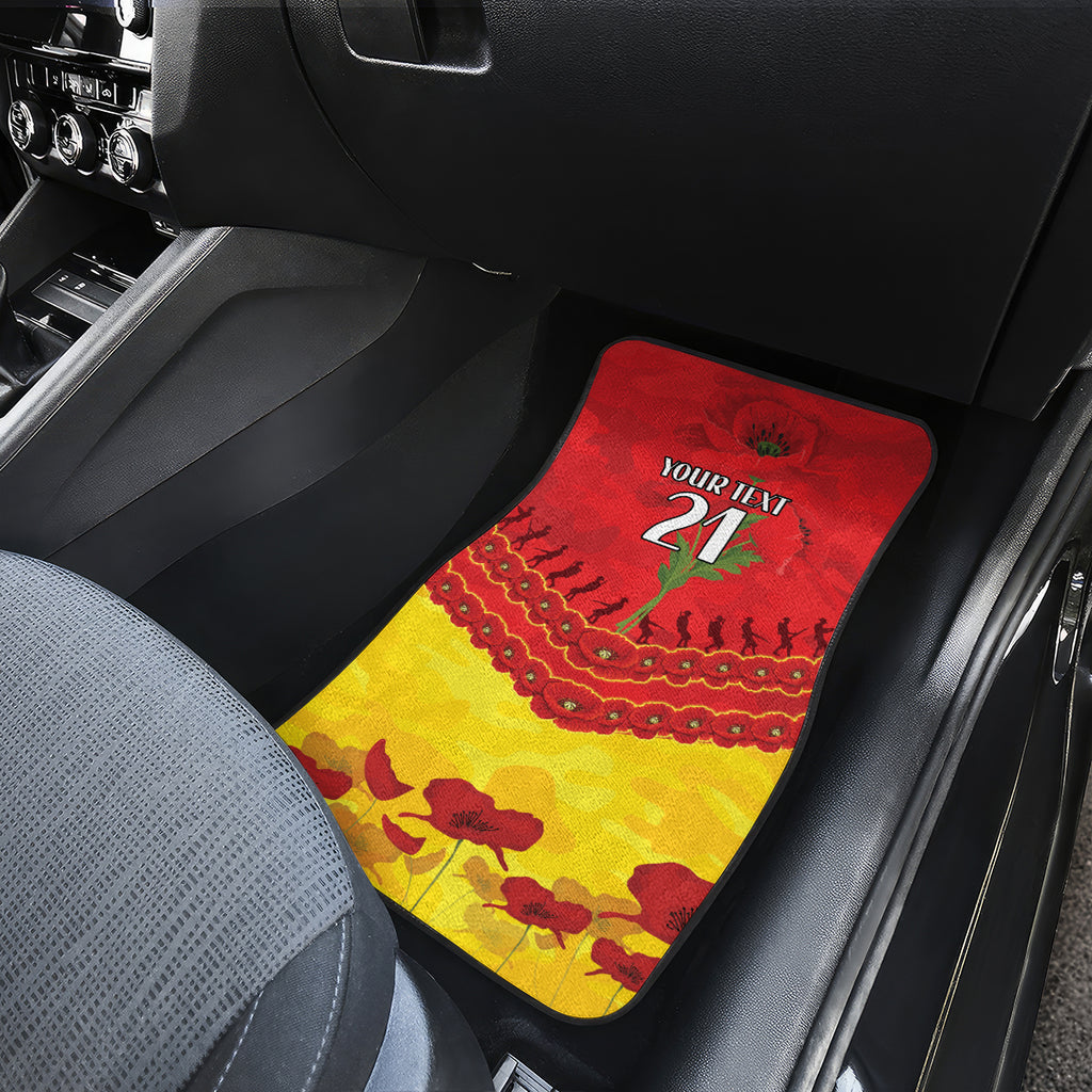 Custom Sun Football Car Mats ANZAC Lest We Forget