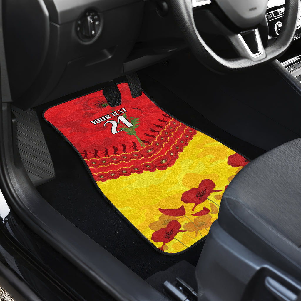 Custom Sun Football Car Mats ANZAC Lest We Forget