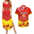 Custom Sun Football Couples Matching Summer Maxi Dress and Hawaiian Shirt ANZAC Lest We Forget