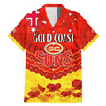 Custom Sun Football Family Matching Mermaid Dress and Hawaiian Shirt ANZAC Lest We Forget