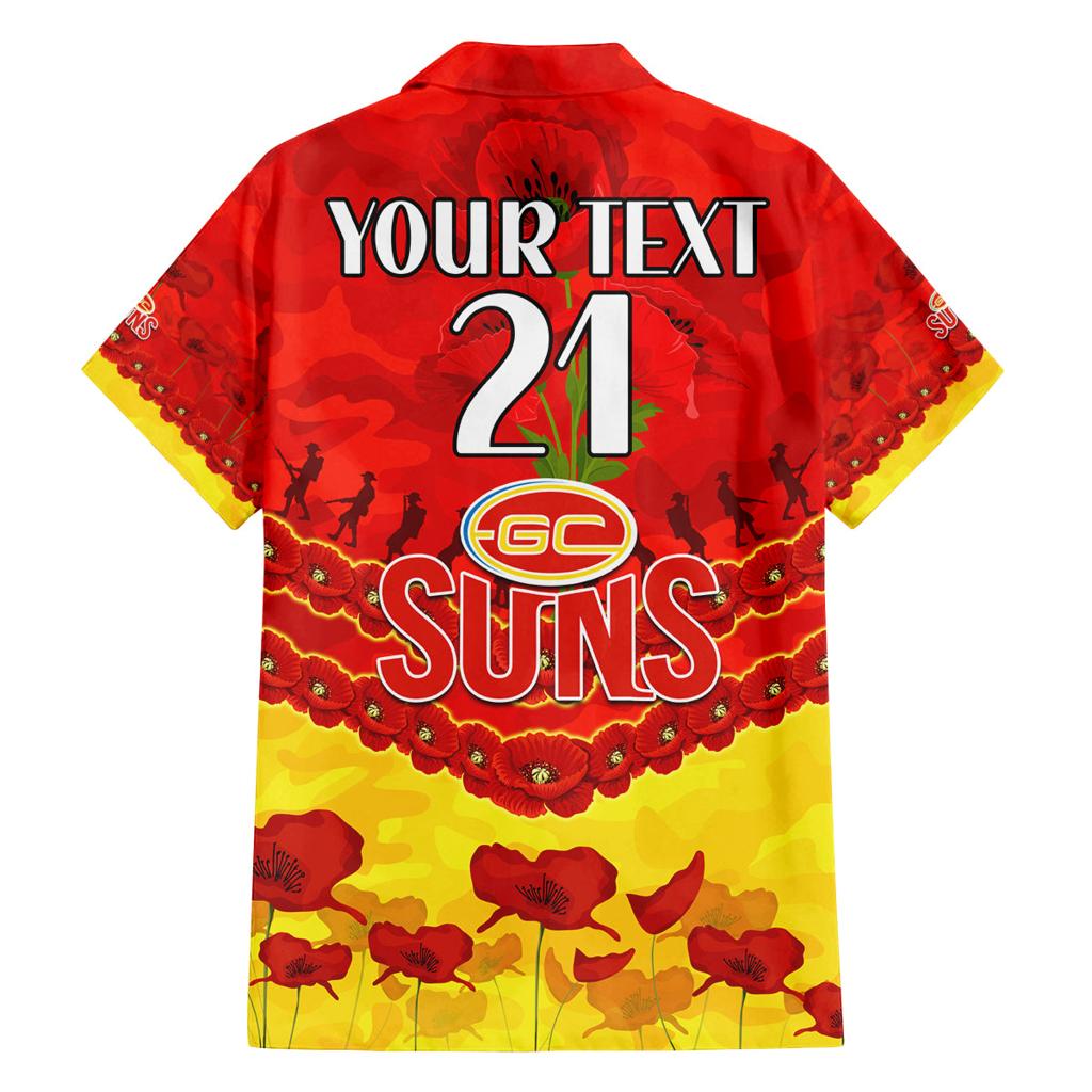 Custom Sun Football Family Matching Off The Shoulder Long Sleeve Dress and Hawaiian Shirt ANZAC Lest We Forget