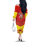 Custom Sun Football Family Matching Off The Shoulder Long Sleeve Dress and Hawaiian Shirt ANZAC Lest We Forget